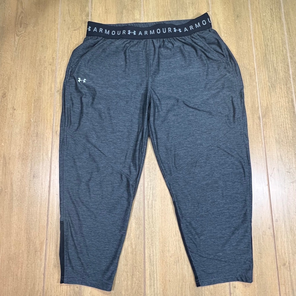 Under Armour Mens Space Dye Joggers Grey Black‎ Mesh Tapered Pants 7YZ7GYRM01251